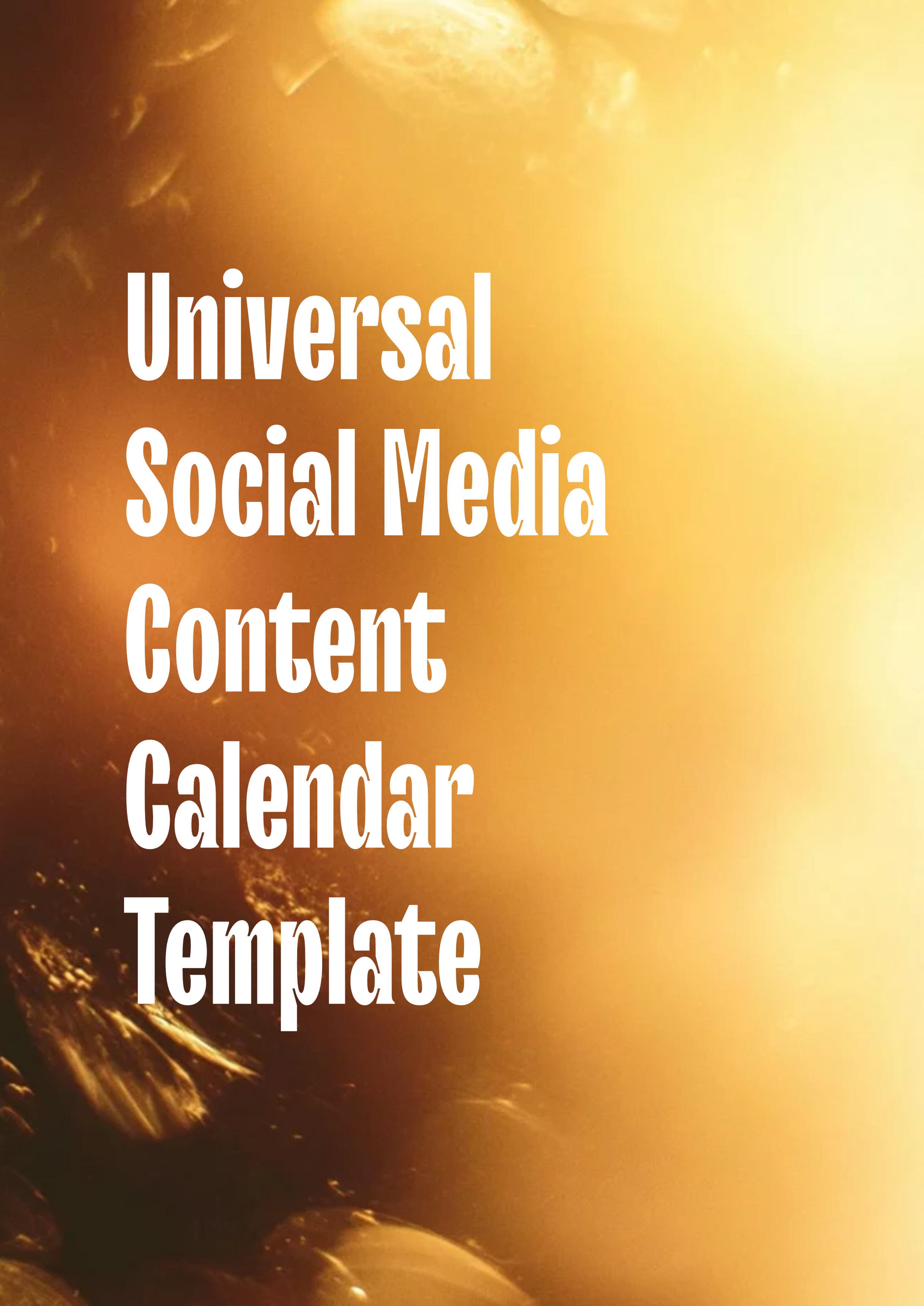 Social Media Content Calendar. product cover